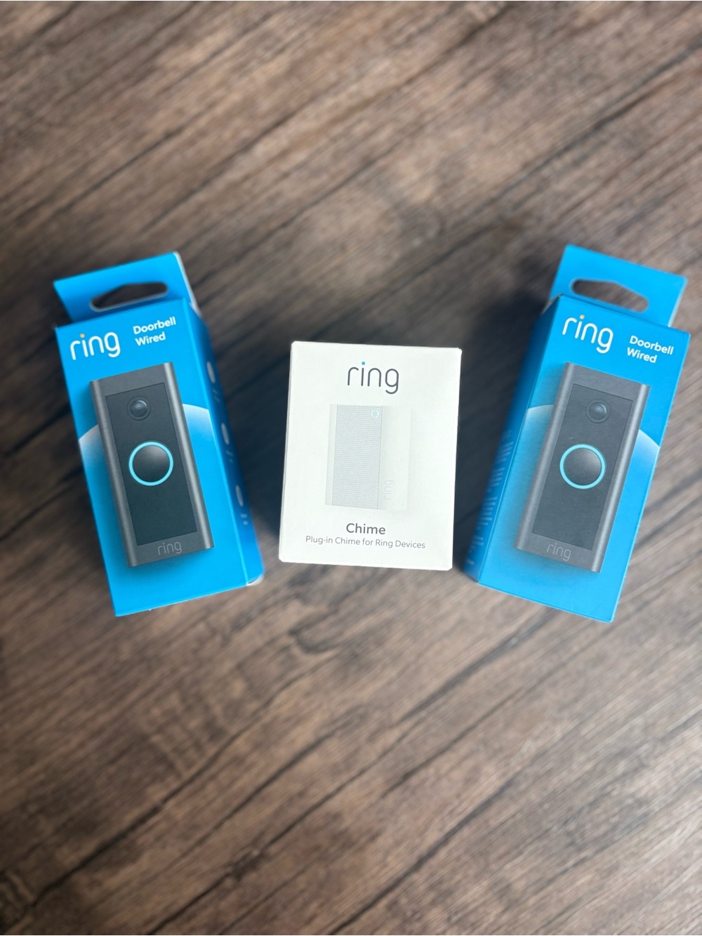 Ring Wired Video Doorbell Bundle + Ring Chime | 2 Doorbells | New